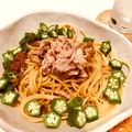 クック952RE9☆'s cooksnap of when they made 夏にぴったり☆オクラ梅ツナパスタ.