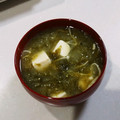 ☆クローバー134☆'s cooksnap of when they made あおさ、えのき、油揚げと豆腐の味噌汁.
