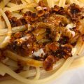 （の_の。）'s cooksnap of when they made 食べるラー油inツナまよパスタ.