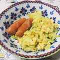 NAOばあさん's cooksnap of when they made 朝ご飯☆ウィンナーとキャベ玉.