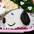♡ちぃﾀﾝまま♡'s cooksnap of when they made 簡単キャラ弁☆スヌーピー.
