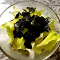 earth。's cooksnap of when they made 美味しいレタスと焼き海苔のサラダ.