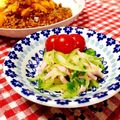 にゃにゃ☆☆☆'s cooksnap of when they made 簡単♪きゅうりとハムのサラダ♪カレーに♪.
