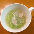 ゆすひと's cooksnap of when they made 新玉ねぎとレタスとベーコンのスープ♡.