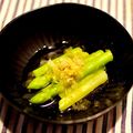 nao✳︎21's cooksnap of when they made 白だし醤油で簡単！アスパラのおひたし.