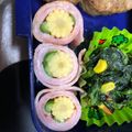 すみれ１９３'s cooksnap of when they made ＊お弁当♪可愛いひまわり♡肉巻き＊.