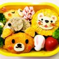 〜お鶴〜's cooksnap of when they made 簡単キャラ弁☆ナゲットでくま＆うさ♪.