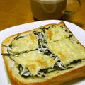 みなみ7's cooksnap of when they made しらす＆青じそのチーズトースト.