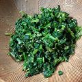 ひろ1143's cooksnap of when they made ほうれん草レンチンして胡麻和え。.