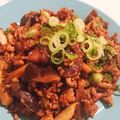 Soraniku's cooksnap of when they made 豚ひき肉としいたけ炒め.