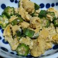 レンジレシピ漁り中…'s cooksnap of when they made 超簡単！♪レンジでオクラの卵とじ☆.