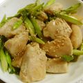 お塩と砂糖's cooksnap of when they made 鶏むね肉とアスパラのオイスター炒め.