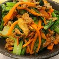 さくらんぼ餃子's cooksnap of when they made めんつゆだけで＊人参と小松菜の炒め物＊.