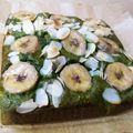 けんけん1016's cooksnap of when they made ＊抹茶と完熟バナナのスクエアケーキ＊.