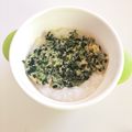 つんみーご's cooksnap of when they made 【離乳食後期】小松菜の卵とじ丼.