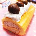 ♡み～さん♡'s cooksnap of when they made 栗の渋皮煮ロールケーキ.