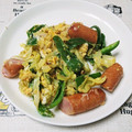 NAOばあさん's cooksnap of when they made ☆キャベツとウィンナーの卵とじ☆.