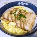matiyo's cooksnap of when they made 味ぽん鶏チャーシューとふわふわ卵の親子丼.