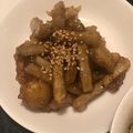 xMARILYNx's cooksnap of when they made ごぼう揚げとカリカリ鶏皮の甘辛.