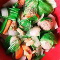 （＊あωや＊）'s cooksnap of when they made 簡単な肉団子とキャベツの甘酢あんかけ炒め.