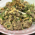 なるこォ's cooksnap of when they made 豆苗とひき肉のピリ辛炒め.