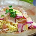 tiha's cooksnap of when they made 生ハムと赤カブのペンネ.