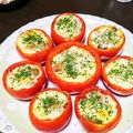 〜お鶴〜's cooksnap of when they made 【トマトのチーズ焼き】そぼろ＆温泉卵入り.