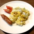 ばたみそーぱん☆'s cooksnap of when they made 朝ご飯☆ウィンナーとキャベ玉.