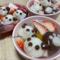 Kaori0720's cooksnap of when they made ねこ白玉あんみつ.