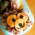 curisupin's cooksnap of when they made チーズでワンポイント☆ダッフィーキャラ弁.