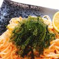 筒クン's cooksnap of when they made 海ぶどうと明太子のプチプチ和風パスタ.