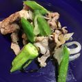 イワレンゲ's cooksnap of when they made 豚肉とオクラの塩昆布炒め.