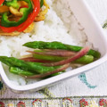 SP♪'s cooksnap of when they made アスパラと茗荷のぽん酢わさび和え.