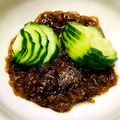 azbjbn's cooksnap of when they made 蛇腹きゅうりと大葉のもずく酢.