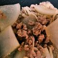 ton0g0ton's cooksnap of when they made 大根と豚ミンチの味噌炒め.