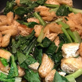 オカメの店長's cooksnap of when they made 麺つゆで簡単！小松菜と油揚げの煮浸し.