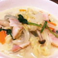 もけ's cooksnap of when they made ほうれん草ときのこのマカロニミルクスープ.