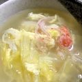 ウズラのズラ's cooksnap of when they made カニかまの中華スープ.