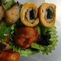 ぐうたら主婦みん's cooksnap of when they made お弁当に♪ほうれん草ｉｎ竹輪の卵焼き.