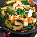 むにゃちゃんち's cooksnap of when they made 超簡単！小松菜とニンジンと薄揚げの炒め煮.