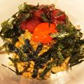 さらんだー's cooksnap of when they made マグロ*オクラ*山芋のネバネバ丼★★.