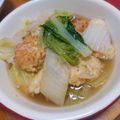 しょみ一's cooksnap of when they made 白菜とねぎ入り肉だんごの煮込みスープ.