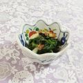 SP♪'s cooksnap of when they made モロヘイヤと竹輪の梅和え（海藻入り）.