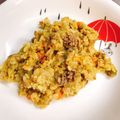ぱんだ170071's cooksnap of when they made 炊飯器カレー粉でドライカレー.