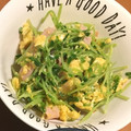 JILLの赤メガネ's cooksnap of when they made 豆苗とハムのふわ玉炒め.