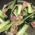 LiZ✩﻿'s cooksnap of when they made 小松菜とベーコンの炒め物.