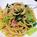ナギヤ1114's cooksnap of when they made 麺つゆで小松菜としらすの簡単和風パスタ♪.
