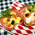 まぶたん's cooksnap of when they made カップも食べれるハムカップのキッシュ風.
