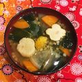 なつき☆ミ's cooksnap of when they made ゆず香る、そば米のお吸い物.