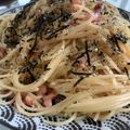 ☆トモママ★'s cooksnap of when they made 10分で出来る！イカ明太バター風パスタ.